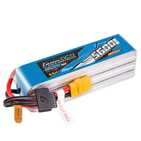 Gens Ace Sport G-Tech 5600mAh 22.8V 80C 6S1P HV Lipo Battery Pack with XT90 Plug